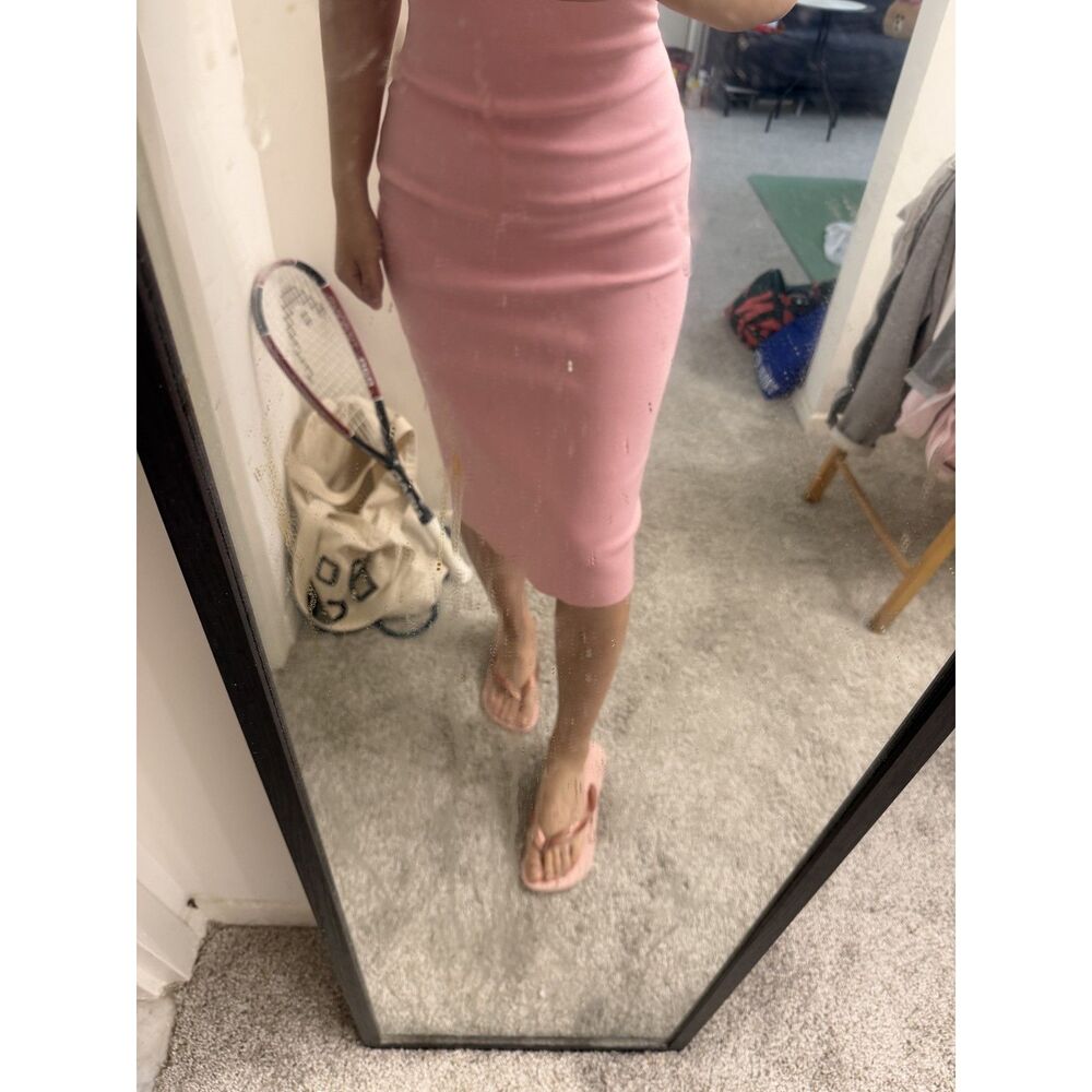 Aritzia Pink Bodycon Cami Dress – Size M - Picture 2 of 5